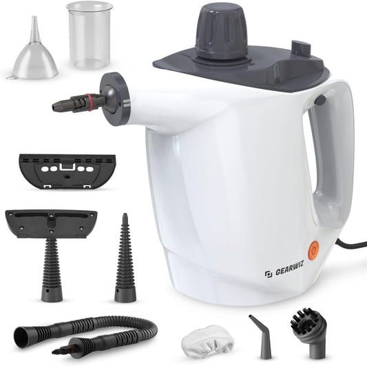 Handheld Steam Cleaner – Multipurpose High-Pressure Steamer with 9-Piece Accessory Set – Powerful Cleaning for Home, Kitchen, Car, and Upholstery – Chemical-Free Surface Cleaner